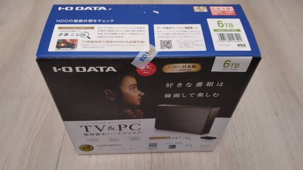 【テレビ録画対応HDD大容量6TB】I-O DATA|アイ・オー・データ HDCZ-UTO6KC 6.0TB 使用時間61時間