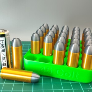 .45 COLT ソフトポイント弾風 ダミーカート 25個セット【送料無料/トレイおまけ付】(検) .45コルト .45ロングコルト .45 long colt SAA 1