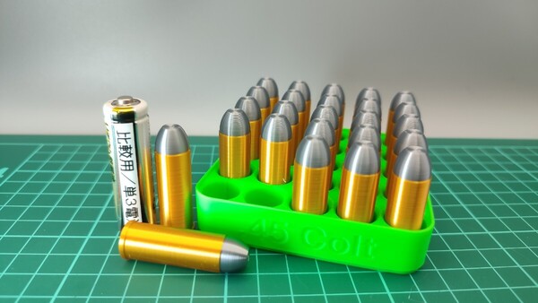 .45 COLT ソフトポイント弾風 ダミーカート 25個セット【送料無料/トレイおまけ付】(検) .45コルト .45ロングコルト .45 long colt SAA 2