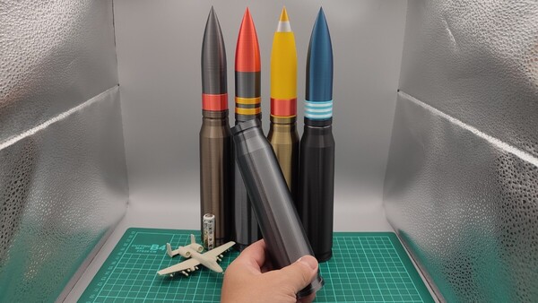 30x173mm 弾風 ダミーカート 「薬莢部分 B(艶有線無黒)」 1 個【送料無料】※薬莢と弾頭別売※(検) A-10 サンダーボルト II GAU-8 1