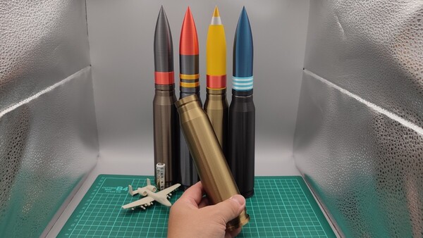 30x173mm 弾風 ダミーカート 「薬莢部分 C(グリーン系)」 1 個【送料無料】※薬莢と弾頭別売※(検) A-10 サンダーボルト II GAU-8 1