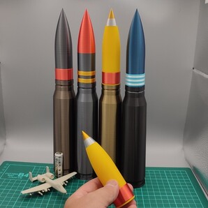 30x173mm 弾風 ダミーカート 「弾頭部分 D(HEIT風)」 1 個【送料無料】※薬莢と弾頭別売※(検) A-10 サンダーボルト II GAU-8 3
