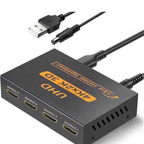 Chayoo HDMI スプリッター 1入力4出力 4K 30Hz 1x2 分配器 4画面同時出力 hdmi 増設 オーディオ同期 3D 1080p