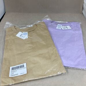 【新品未開封2枚セット】【XL】【GILDAN】ラベンダーとキャメルギルダン無地クルーネックTシャツ