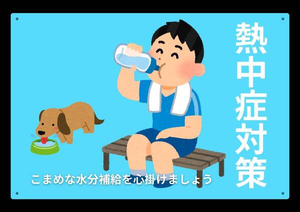 大型60cmだから効果抜群!! 熱中症対策! 水分補給!★業務用・オフィス系シリーズ★ メタル看板★送料無料・匿名配送