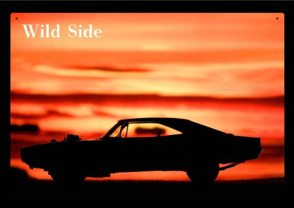 Wild Side / 大型60cm / 自動車シリーズ 多数あります! COOL! お洒落!!インテリア / 新品看板 / 送料無料・匿名配送