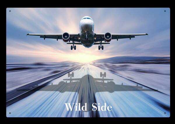 Wild Sideシリーズ / 大型60cm / 飛行機シリーズ03 新品看板 / 送料無料