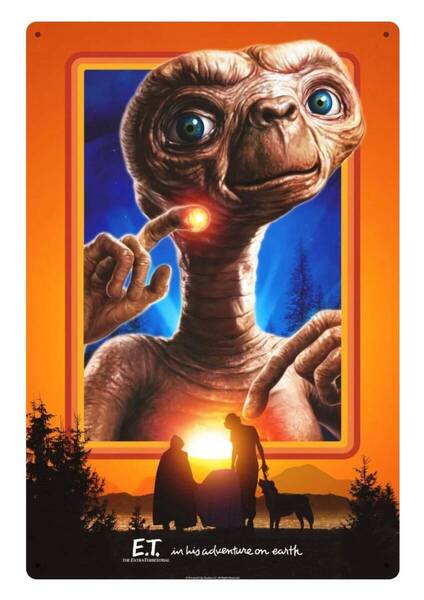 迫力!! 大型60cm!! / USA看板シリーズ / E.T. アメリカン・レトロ広告 お洒落 / 新品看板 / 送料無料!!