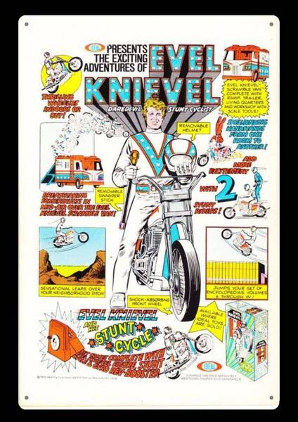 迫力!! 大型60cm!! / USA看板シリーズ / EVEL KNIEVEL お洒落 / 新品看板 / 送料無料!!