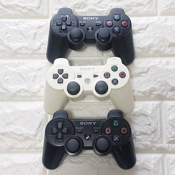 SONY PS3 コントローラー DUALSHOCK3 デュアルショック3 プレイステーション3 ジャンク品 3台
