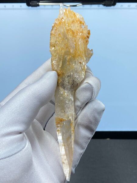【激レア】ネパール ガネッシュヒマール産 ヒマラヤ水晶 約98g 褐鉄鉱 アンフィボール ゴールデンヒーラー 0418