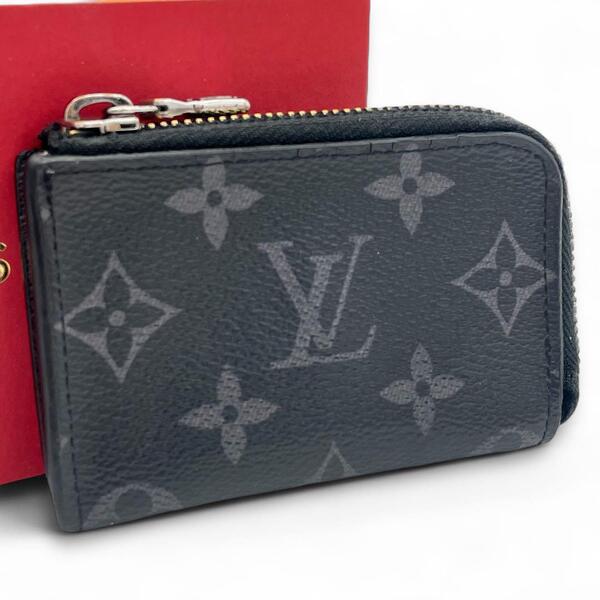 【箱付き】LOUIS VUITTON ルイヴィトン ポルトモネ ジュール コインケース モノグラム エクリプス グレー 小銭入れ 財布
