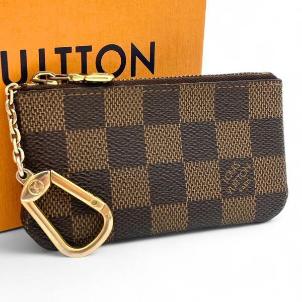 LOUIS VUITTON ルイヴィトン コインケース ポシェット クレ ダミエ 小銭入れ 財布 ブラウン 茶 キーリング