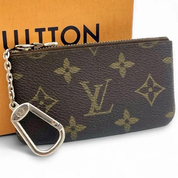 LOUIS VUITTON ルイヴィトン コインケース モノグラム ポシェット クレ 小銭入れ 財布 キーリング ブラウン 茶