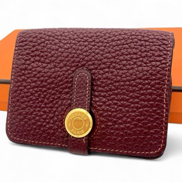 HERMES エルメス ドゴン カードケース コインケース ブラウン系 小物 ミニ コンパクト