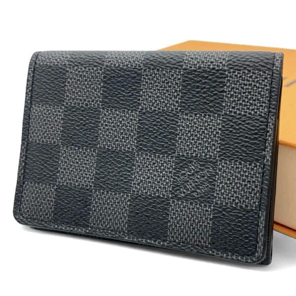 LOUIS VUITTON ルイヴィトン アンヴェロップ カルト ドゥ ヴィジット カードケース 名刺入れ ダミエ グラフィット グレー ブラック
