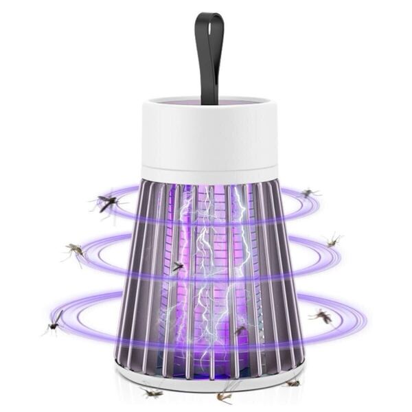 電撃殺虫器 コバエ取り 蚊取り 虫除け LED誘虫灯 USB充電 安全無害