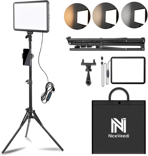 NiceVeedi 撮影用ライト LEDビデオライト 写真スタジオ撮影 2800