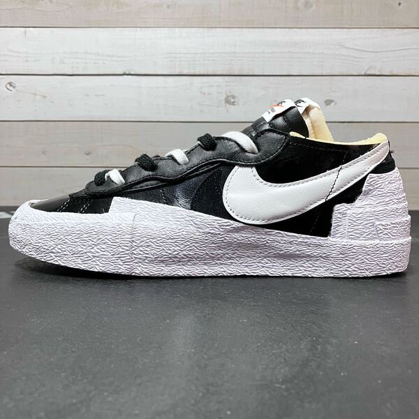 26.5cm NIKE BLAZER LOW SACAI DM6443-001 ナイキ ブレザー ローカット サカイ BLACK WHITE