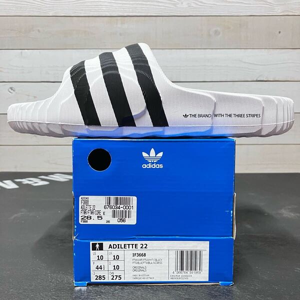 28.5cm adidas ADILETTE 22 SLIDES SANDAL IF3668 WHITE アディダス アディレッタ 22 スライド サンダル ホワイト