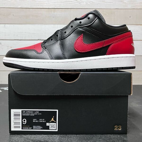 27cm NIKE AIR JORDAN 1 LOW BRED 553558-067 ナイキ エア ジョーダン ワン ローカット ブレッド