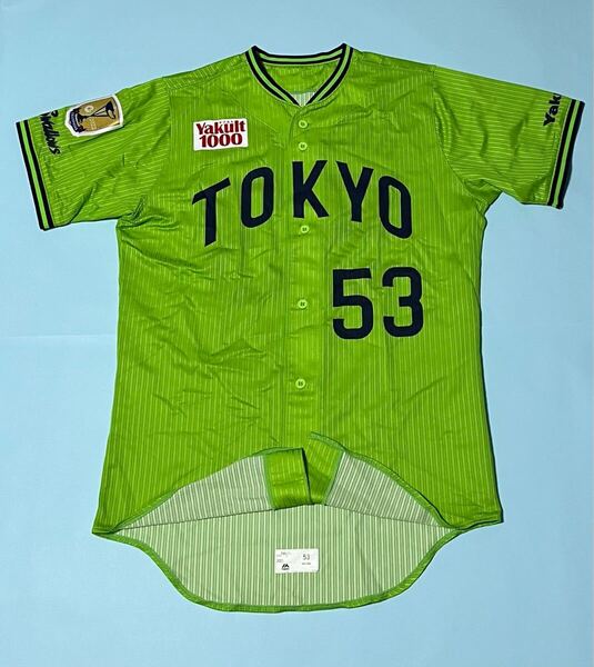 送料無料 即決 東京ヤクルトスワローズ 長谷川宙輝投手ユニフォーム 2023TOKYO燕プロジェクト 球団支給品 チャンピオンワッペン付