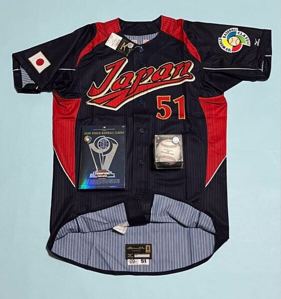送料無料 即決 タグ付新品 2009WBC日本代表 イチロー選手ユニフォーム ミズノプロコレクション 世界連覇