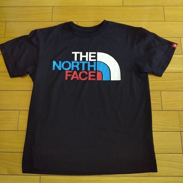 ザ・ノースフェイス 半袖Tシャツ メンズS ブラック トリコロールカラー