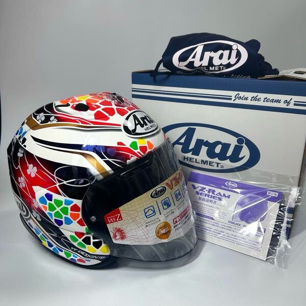 ★ Arai VZ-RAM NAKAGAMI GP2 61-62cm XLサイズ アライ VZラム ナカガミ ジェットヘルメット 25年製 A70501-1