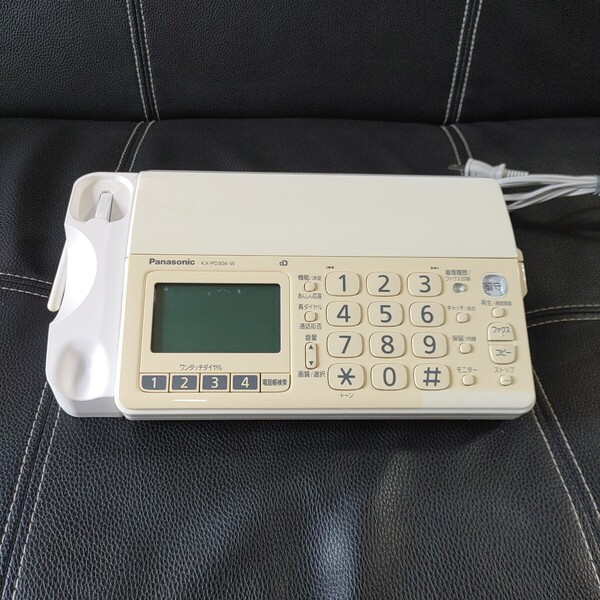 Panasonic パナソニック 親機のみ 電話機 パーソナルファクス FAX KX-PD304-W