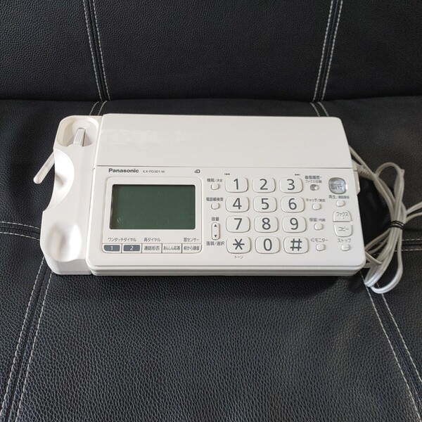 Panasonic パナソニック 親機のみ 電話機 パーソナルファクス FAX KX-PD301-W