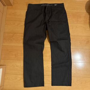 Eddie Bauer エディーバウアー cool MAX スラックス パンツ メンズ アウトドア 黒 デニム チノパン w86