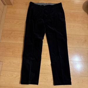 Eddie Bauer エディーバウアー コーディロイ スラックス パンツ メンズ アウトドア w86 秋冬用 ブラック