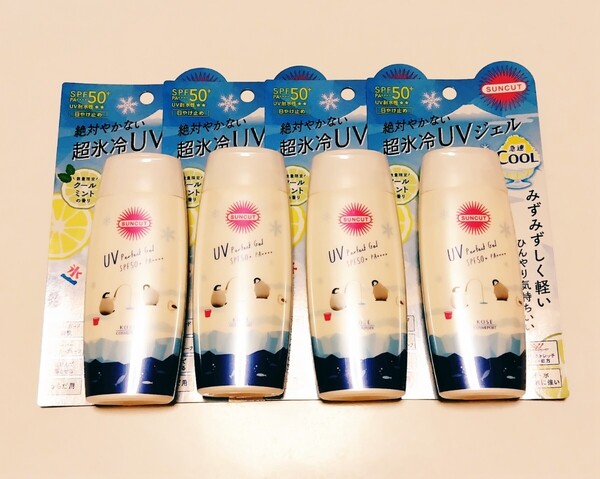 サンカット クールUV パーフェクトジェル 日焼け止め クールミントの香り 80g 4本セット 未開封 送料込み