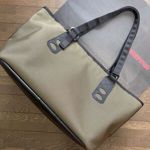 送料無料BRIEFINGブリーフィングGEAR CONTAINER天蓋ZIPスナップ切替バッグ4200D極太NYLON GIGA HOLD高強度タフ田形中空構造Olive中古品