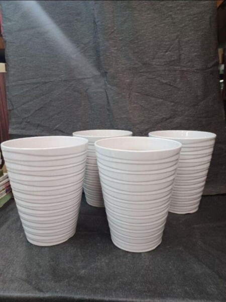 植木鉢 陶器 B-12【C-80L】『4個』洋ラン 胡蝶蘭 陶器 化粧鉢 蘭鉢 植木鉢 鉢カバー ホワイト植木鉢(洋ラン・ 胡蝶蘭 ・シンピジューム)