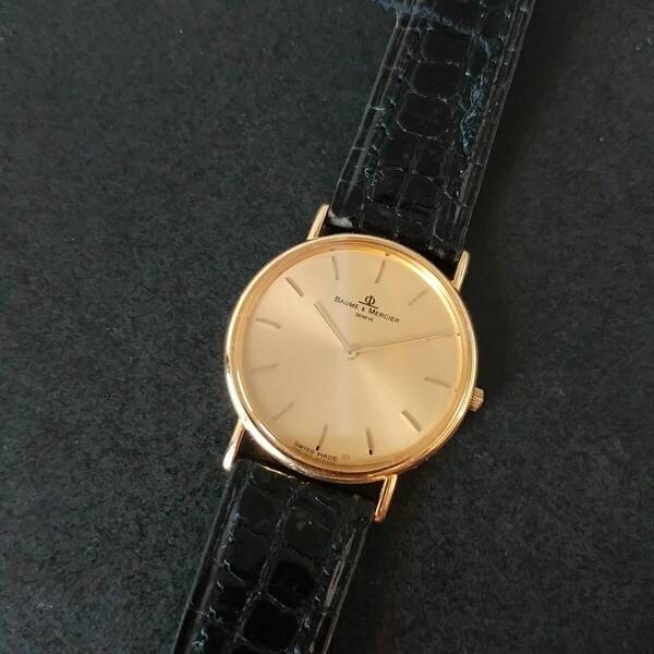 BAUME&MERCIER ボーム&メルシエ ラウンド メンズ 現在不動 現状渡し 18K刻印 ゴールド クォーツ 総重量 22.5g
