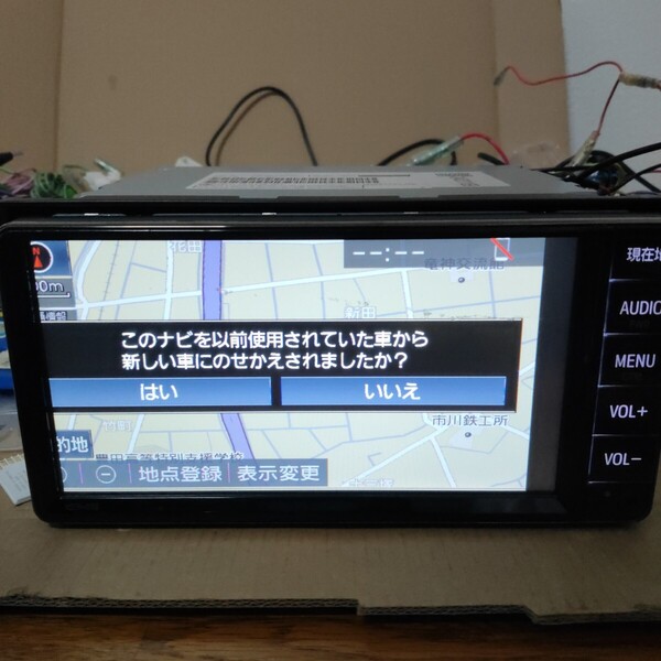 トヨタ 純正 ナビ NSCN-W68 2024年度 秋版 最新地図 CD Bluetooth AUX SD 液晶ジャンク タッチパネルキズ