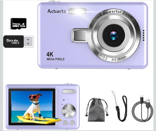 デジカメ 4K動画撮影 5000万画素 2.7インチ大画面 手振れ補正機能 修学旅行 林間学校