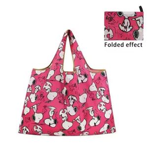 新品 大容量 エコバッグ SNOOPY スヌーピー マイバッグ ピンク ショッピングエコバッグ