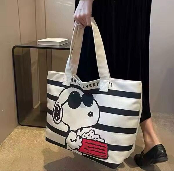 限定セール SNOOPY スヌーピー ポータブルショルダーバック トートバッグ キャンバス バッグ