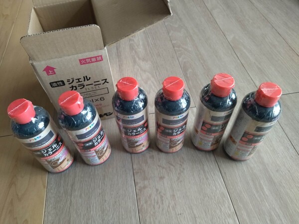 アサヒペン ジェルカラーニス オリエントブルー 270ml 6本セット 未使用未開封 木部塗料ペンキステインDIYリノベーションリフォーム油性