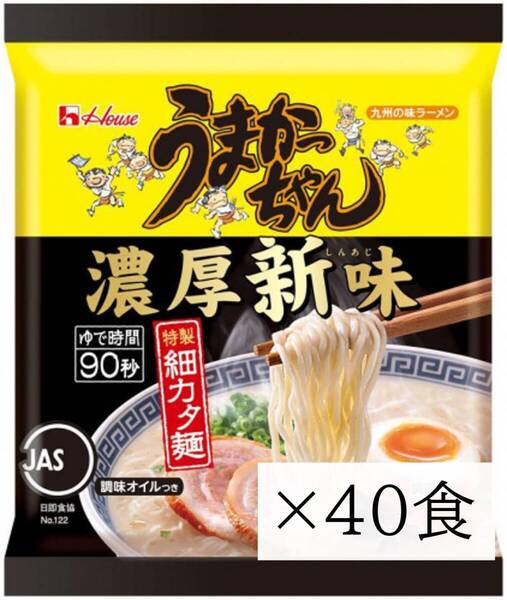 うまかっちゃん 濃厚新味 細カタ麺 ラーメン 九州言うたらうまかっちゃん とんこつ 40食 即席麺 インスタント
