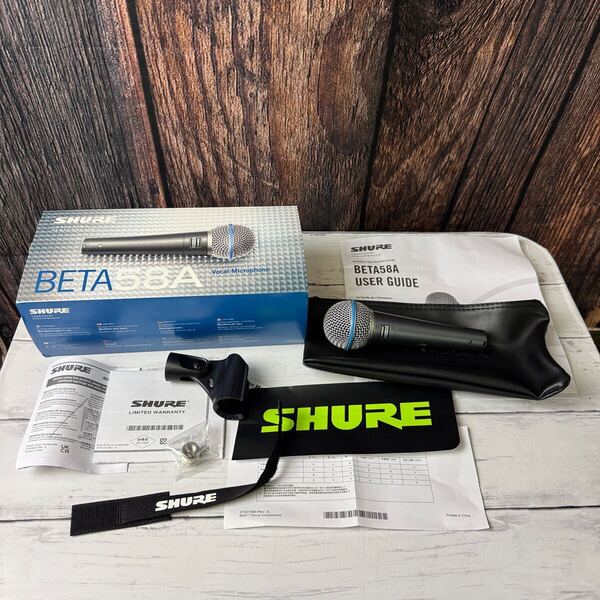 SHURE BETA58A USER GUIDE マイク ダイナミックマイク 機材 レコーディング機器 シュアー シュア ダイナミック マイク