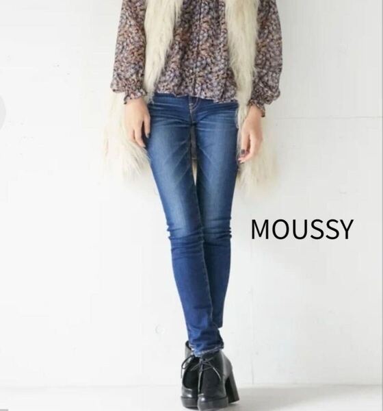 美品moussy Rebirth ハイパーストレッチ スキニーデニムLサイズ 27