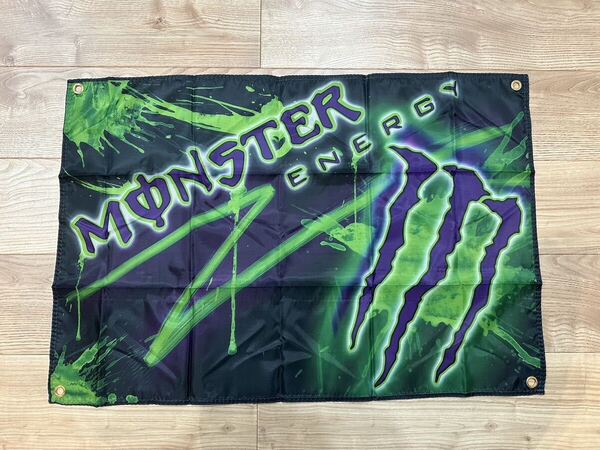 約60x90cm モンスターエナジー 特大フラッグ バナー タペストリー 旗 ガレージ装飾 アメリカン 壁紙装飾 MONSTER レース 店内装飾