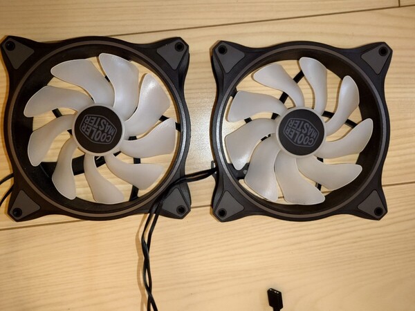 CoolerMaster MasterFan MF140 Halo 140mm ARGB PCケースファン MFL-B4DN-15NPA-R1 FN1534 2個