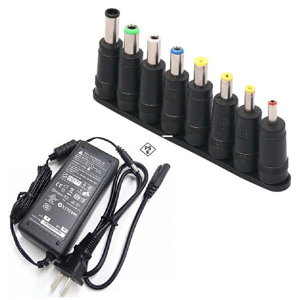 汎用 スイッチング式 ACアダプター DCプラグアダプター8種 DEL 12V/3A 汎用 5.5mm×2.5mmセンタープラス仕様5.5mmx2.1mm 共用 PSE規格品