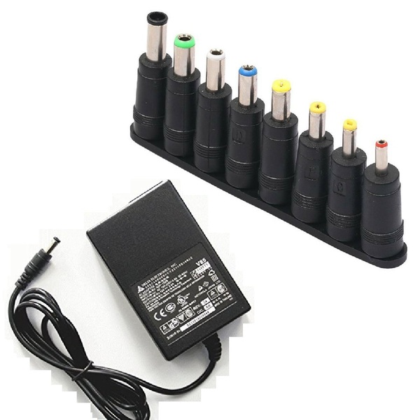 汎用 スイッチング式 ACアダプター DCプラグアダプター8種 DEL 12V/2A 汎用 5.5mm×2.5mmセンタープラス仕様5.5mmx2.1mm 共用 PSE規格品