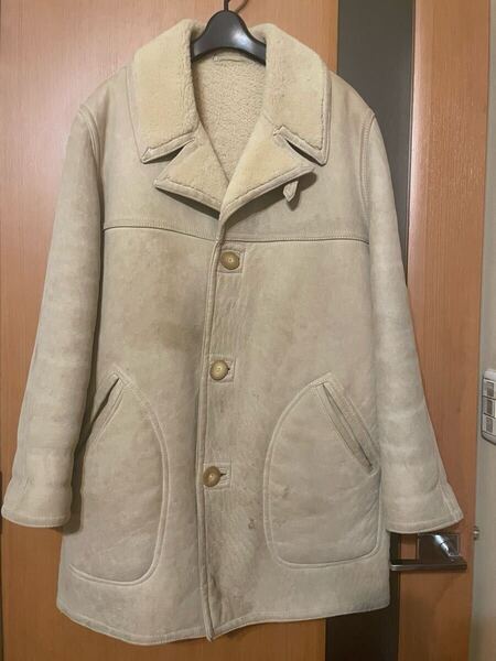 激レア『Abercrombie&Fitch』60s〜70s VINTAGE 黒タグムートンボアコート アバクロンビー&フィッチ ヴィンテージ ビンテージ 古着 アメカジ